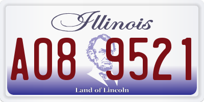 IL license plate A089521