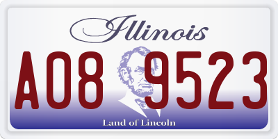 IL license plate A089523
