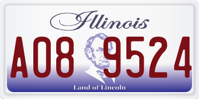 IL license plate A089524