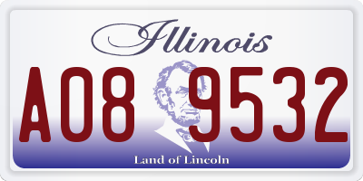 IL license plate A089532