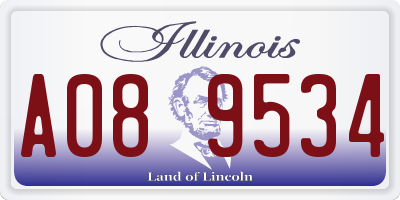 IL license plate A089534