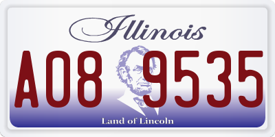 IL license plate A089535