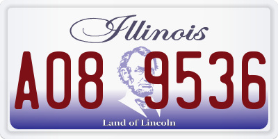 IL license plate A089536