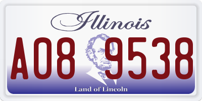 IL license plate A089538