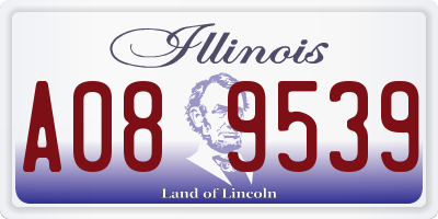 IL license plate A089539