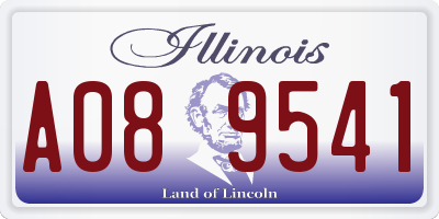 IL license plate A089541