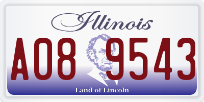 IL license plate A089543