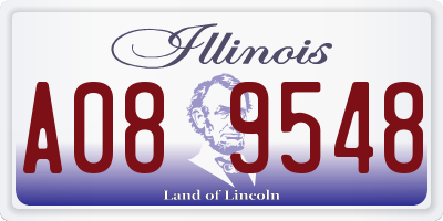 IL license plate A089548