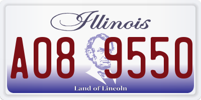 IL license plate A089550