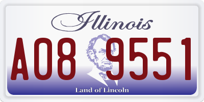 IL license plate A089551