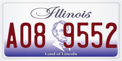 IL license plate A089552