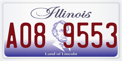 IL license plate A089553
