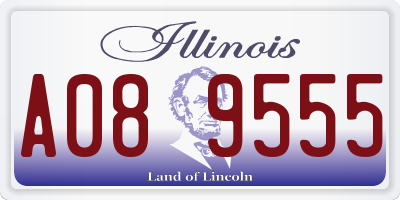 IL license plate A089555