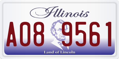 IL license plate A089561