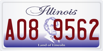 IL license plate A089562