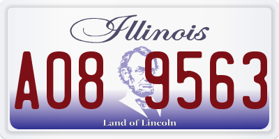 IL license plate A089563