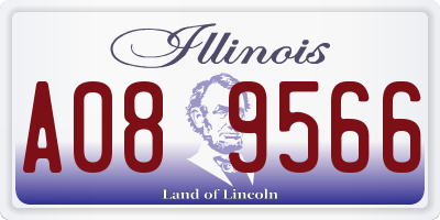 IL license plate A089566