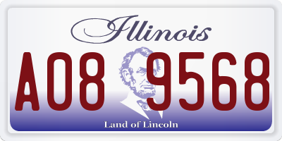 IL license plate A089568