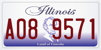 IL license plate A089571