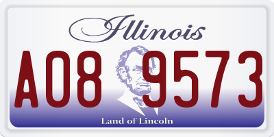 IL license plate A089573