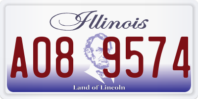 IL license plate A089574