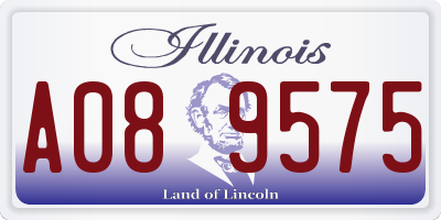 IL license plate A089575