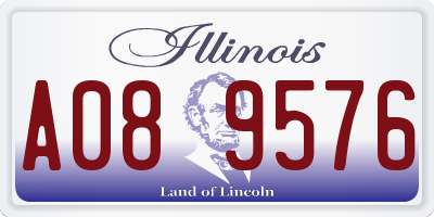 IL license plate A089576