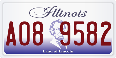 IL license plate A089582