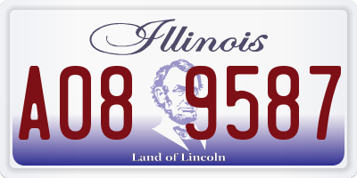 IL license plate A089587