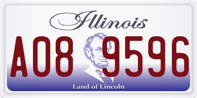 IL license plate A089596