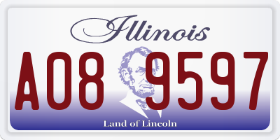 IL license plate A089597