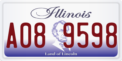 IL license plate A089598