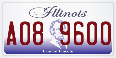 IL license plate A089600