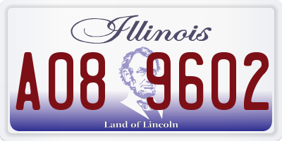 IL license plate A089602