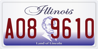 IL license plate A089610