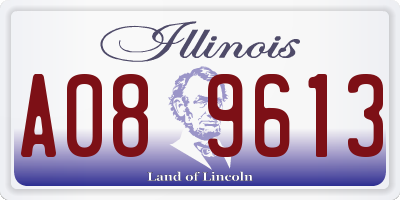 IL license plate A089613