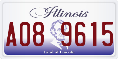 IL license plate A089615