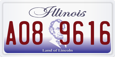 IL license plate A089616