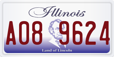 IL license plate A089624