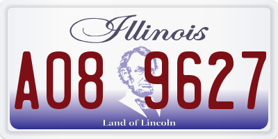 IL license plate A089627