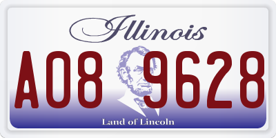 IL license plate A089628