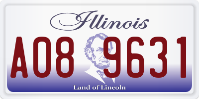 IL license plate A089631