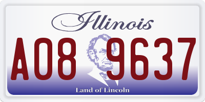 IL license plate A089637