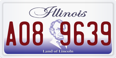 IL license plate A089639