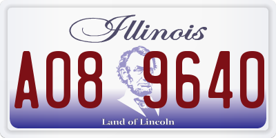 IL license plate A089640