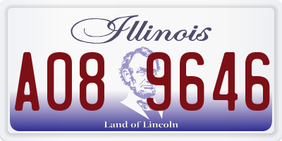 IL license plate A089646