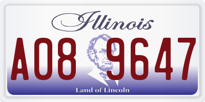 IL license plate A089647