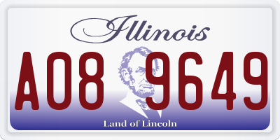 IL license plate A089649