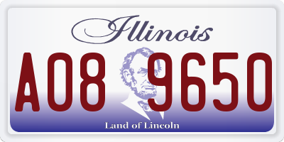 IL license plate A089650