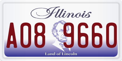 IL license plate A089660